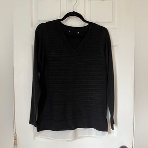 Layered look sweater